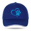 Neue Unisex Damen Mode Niedliche Hundepfote mit Pfirsichherz Baseballkappen für Hip Hop Baumwolle Trucker Cap Bone Papa Hüte