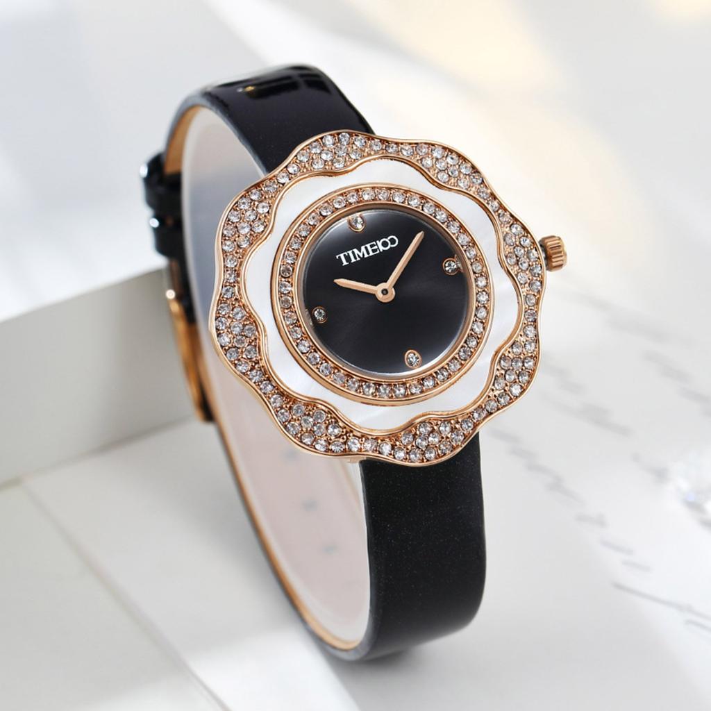 TIME100 Watches for Women Waterproof Watch Battery Operated Wristwatch 35mm Watch Leather Strap Stylish Analog Cute Junior High School Watch for Women