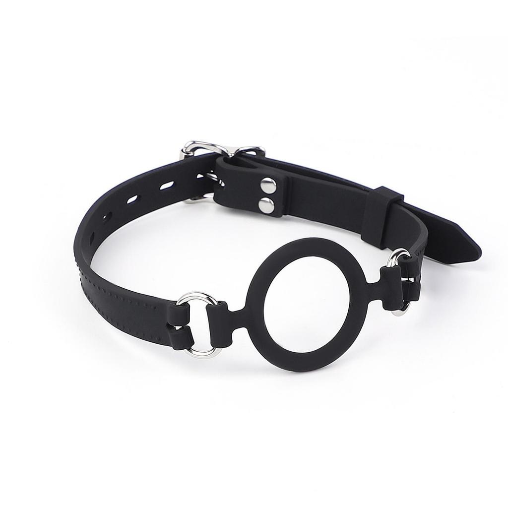 Silicone O-Ring Gag for BDSM, Female Slave Play, Deep Throat, Mouth Biting, Adult Ball Gag.