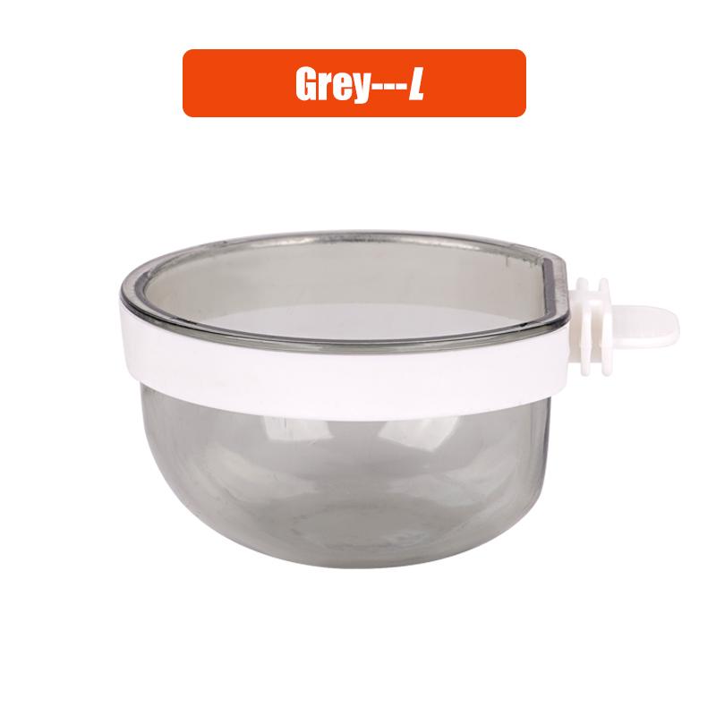Bird Parrot Feeding Bowl Detachable Transparent Bowl Plastic Food Cup for Cage Convenient Hanging Seed Water Feeder for Parrots