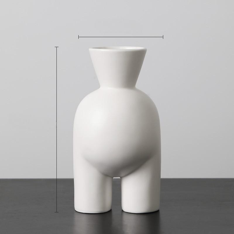 Ins Abstrakte Kunst Nachbildung Menschlicher Körper Keramik Platzsparende Vase Ornament Blumenoberteil Arrangement Trockenblumen Wohnzimmer Esstisch Arbeitsplatte Heimgebrauch