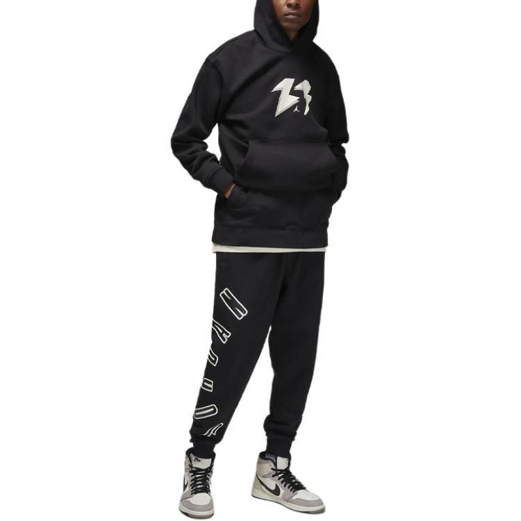 Jordan Flight MVP Knitted Sweatpants Men's Black Moderate Cuffed Pants FB7027-010