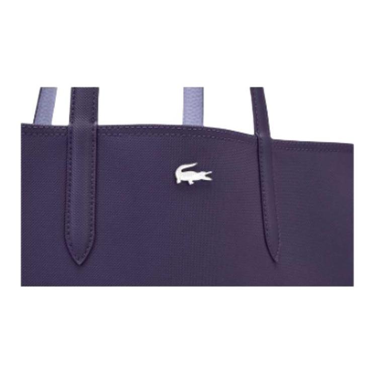 Lacoste Klassisches Logo Mode Einfache Tragetasche Einkaufs-Umhängetasche Damen-Tragetaschen Lila NF2142AA-R38