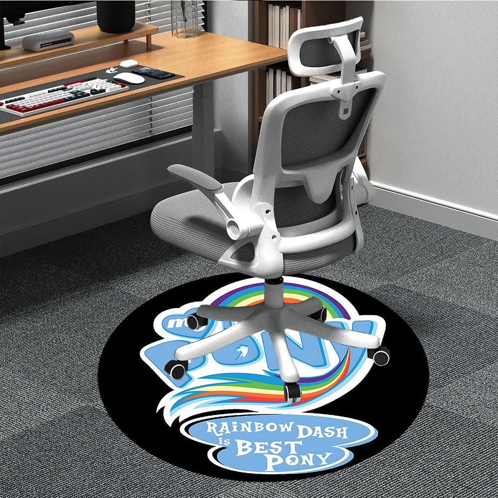 

1pc My Little PonyRainbow Office Round Area Rug, Under Office Chairs Bedroom Living Room Home Decor, Room Deco, Available in Various Sizes166 80cm by 80cm