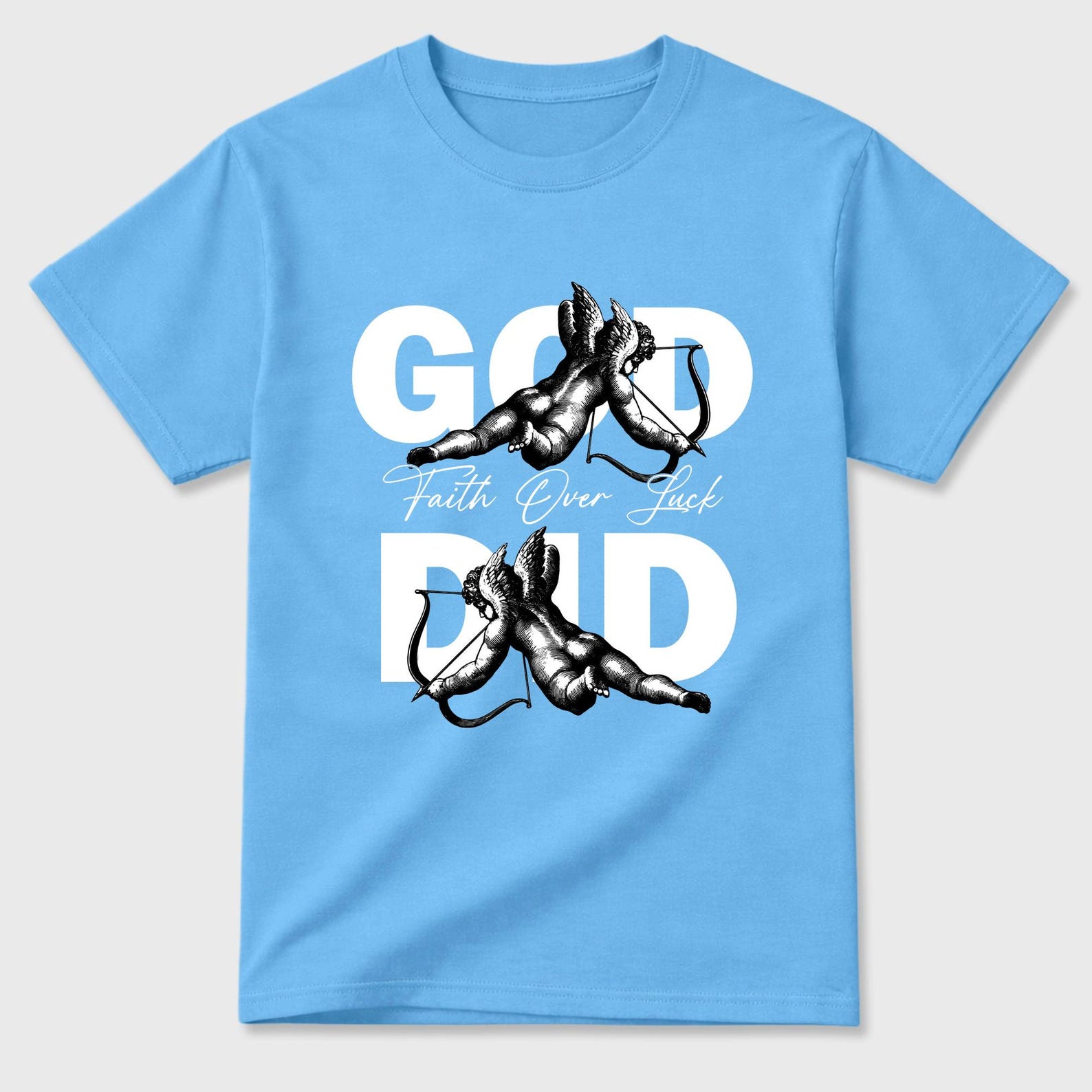 God Did Graphic Tee - best T-Shirts to wear with jordans 11s University Blue S