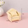 1 Set 1/12 Dollhouse Wooden Retro Display Cabinet and Sofa Model Classic Miniature Furniture for Living Room