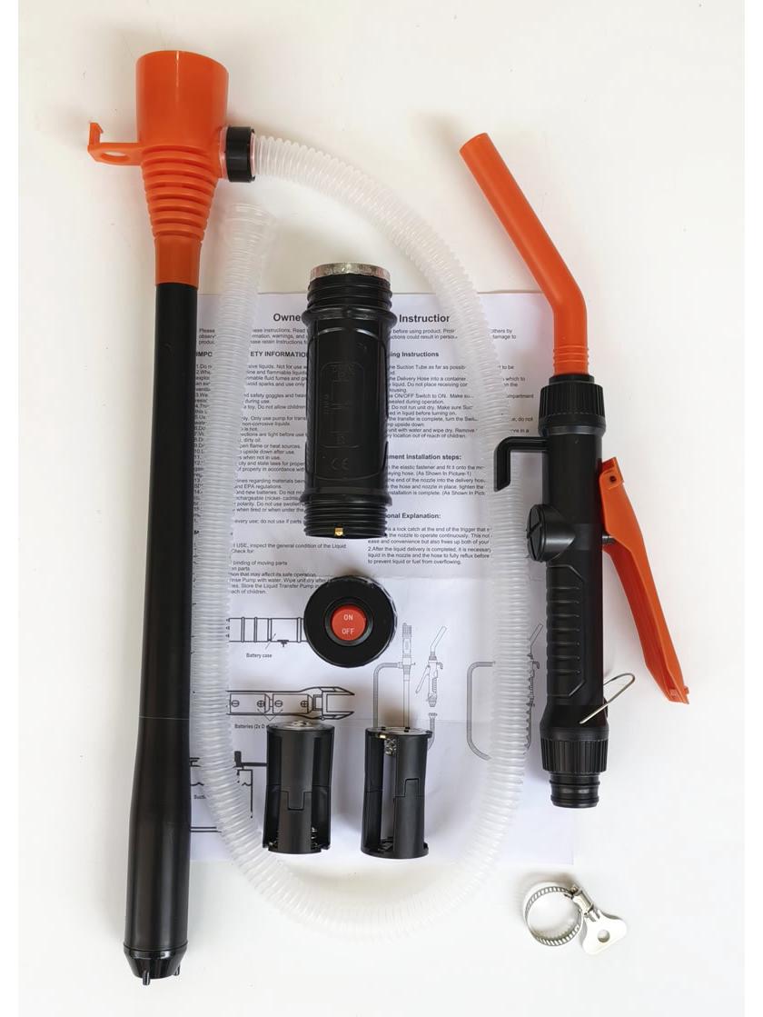 

Portable Electric Oil and Aquarium Water Siphon Pump with Detachable Hose