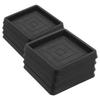 8pcs Anti-Slip Furniture Pads Square Rubber Stoppers Wear-Resistant Floor Protectors For Chairs Sofas Beds Furniture Leg
