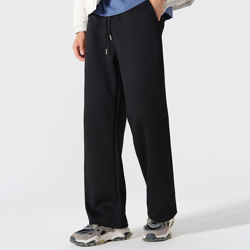 Jeanswest Men's 2025 Spring Straight Wide-Leg Letter Print Pants