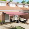 Awning Fabric Red and White 500 X 300 Cm Polyester