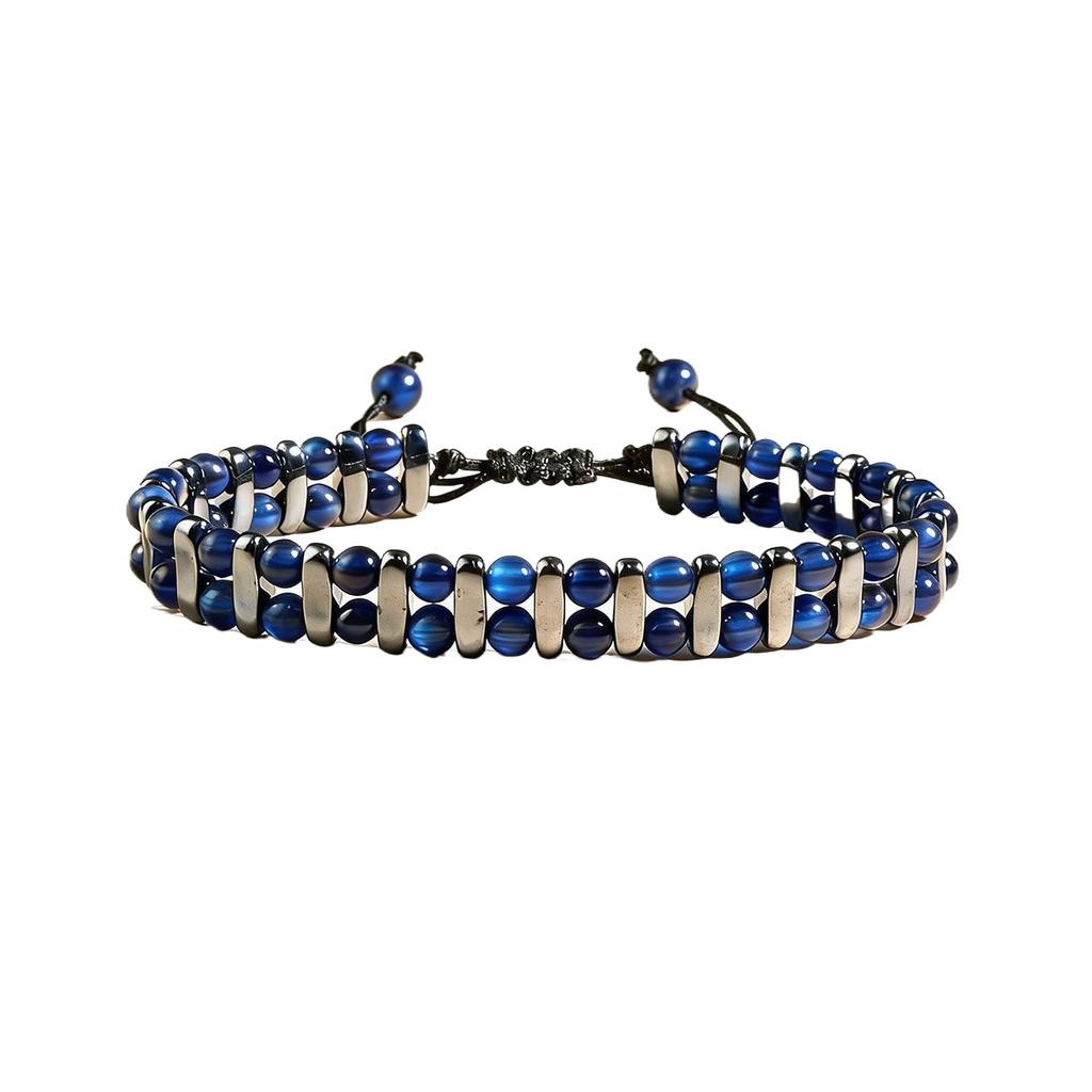 Handmade Opal Beaded Bracelet, Elastic Stretch Rope Natural Gemstone Bead Bangle Jewelry