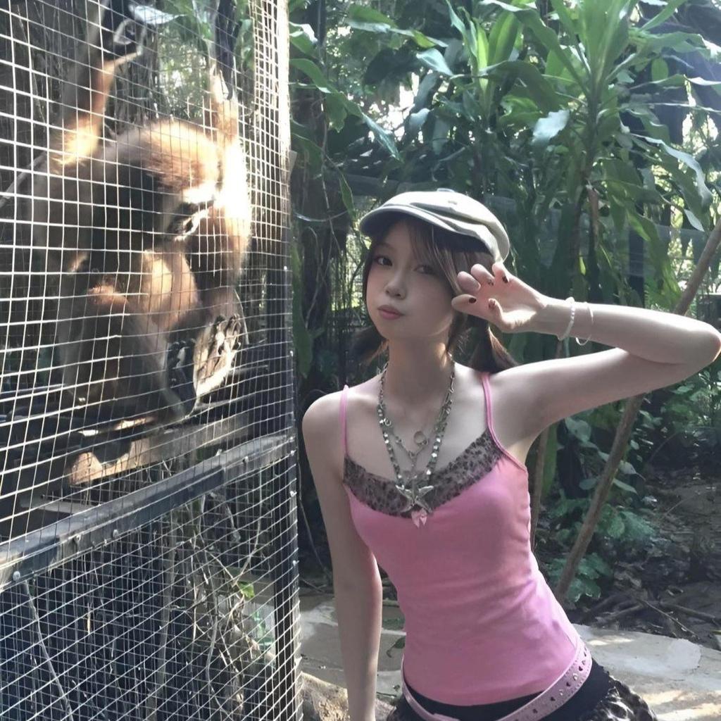 Vintage Leopard Print Stitched Crop Top Women Casual Sleeveless Cute Bow Patchwork Strap Tees Y2k Summer Crop Tops Ladies