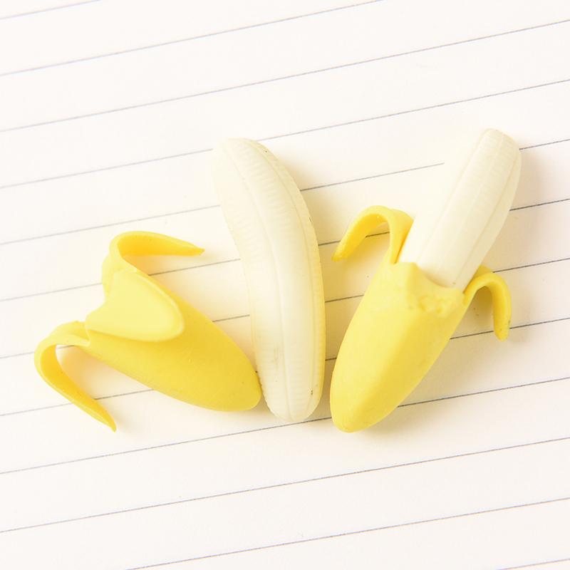 2X Kawaii Korean Stationery Stationary Banana Rubber Pencil Gift Eraser Erase HI