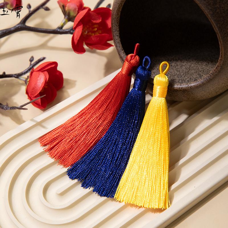 8Cm Pull Circle Fringed Ear Polyester Fringed Antique Hanging Ear Bookmark Sachet Jewelry Accessories Diy Small Pendant