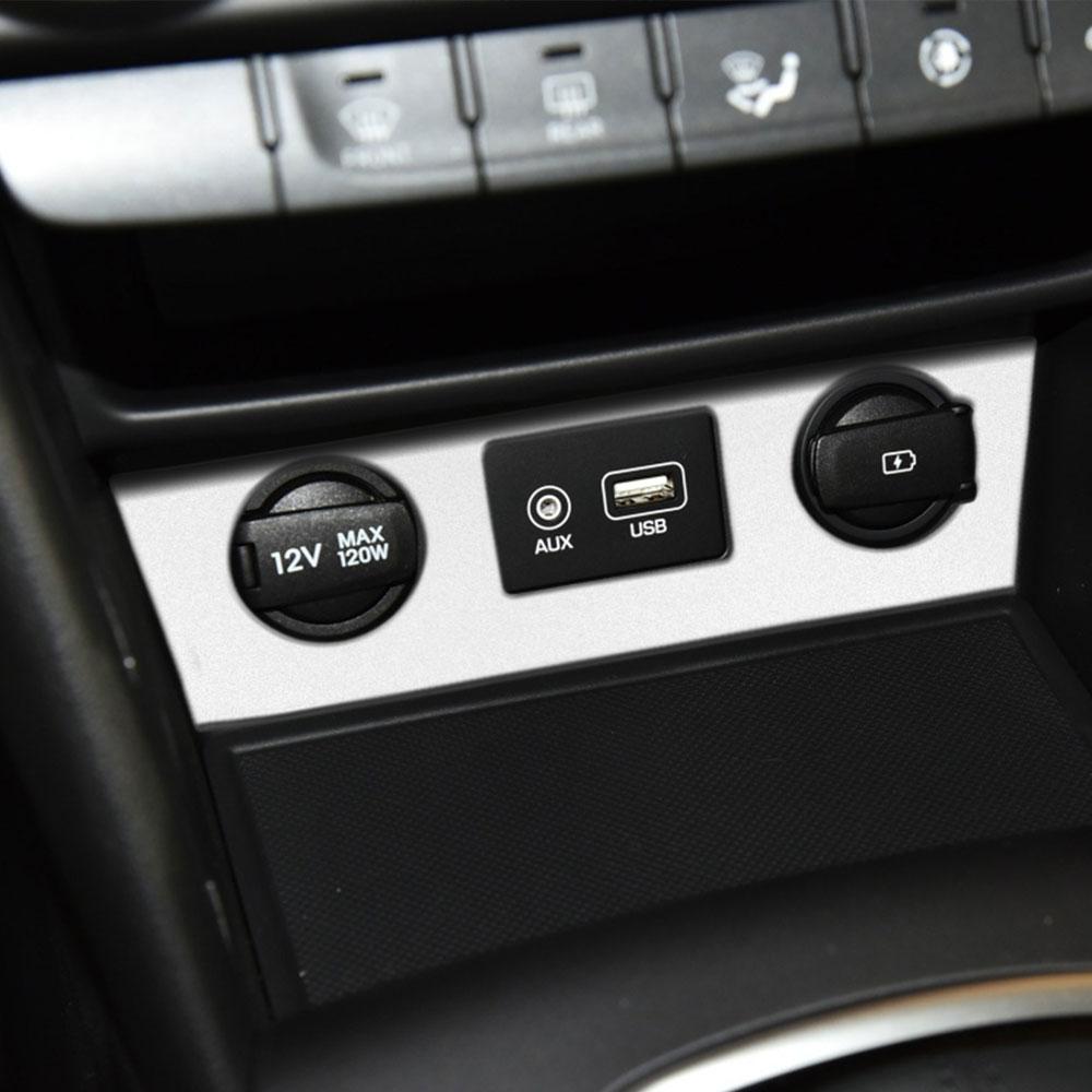 Car Cigarette Lighter Switch USB Button Socket Charge Panel Trim Cover Sticker for Hyundai Kona Kauai 2017 - 2025 Accessories