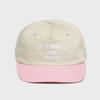 Concept College Beige Pink Color Block Ball Cap