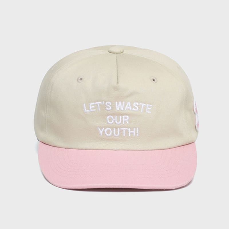 Concept College Beige Pink Color Block Ball Cap