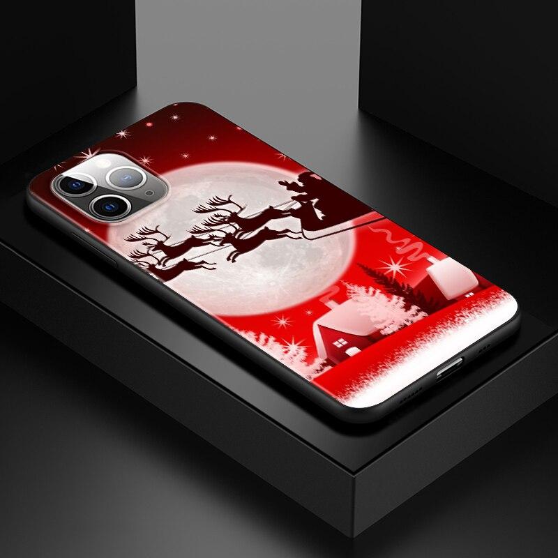 

Популярный рождественский мягкий черный чехол для телефона Apple iPhone 13 12 11 SE XS XR X 7 8 6 5 S mini Plus Pro MAX 2020 iphone Xs Max