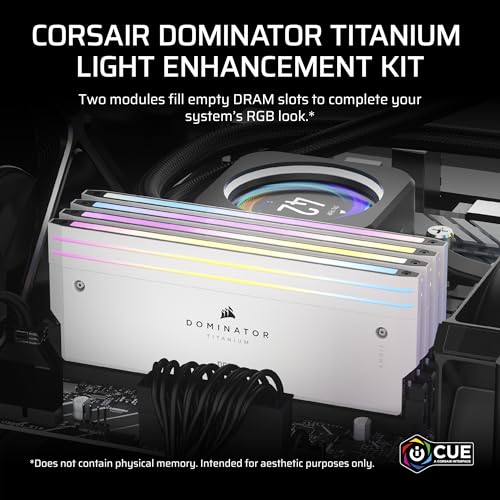 CORSAIR DOMINATOR Titanium DDR5 RGB Light Enhancement Kit - 2 Modules - 0GB RAM - CORSAIR iCUE Compatible - White