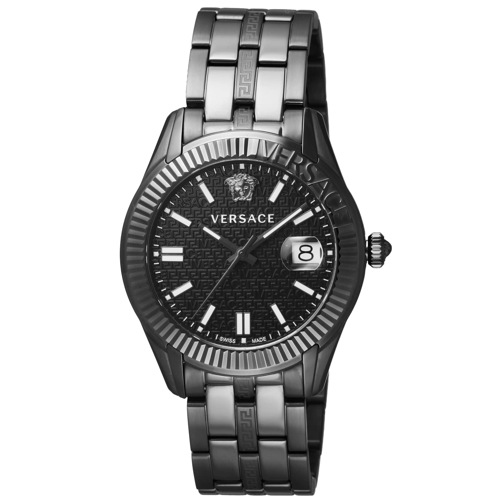 

Watch GRECA TIME Gray Dial Stainless Steel Sapphire Glass Quartz 41MM Swiss Watch VE3K00622 [Versace] Men s [Item]