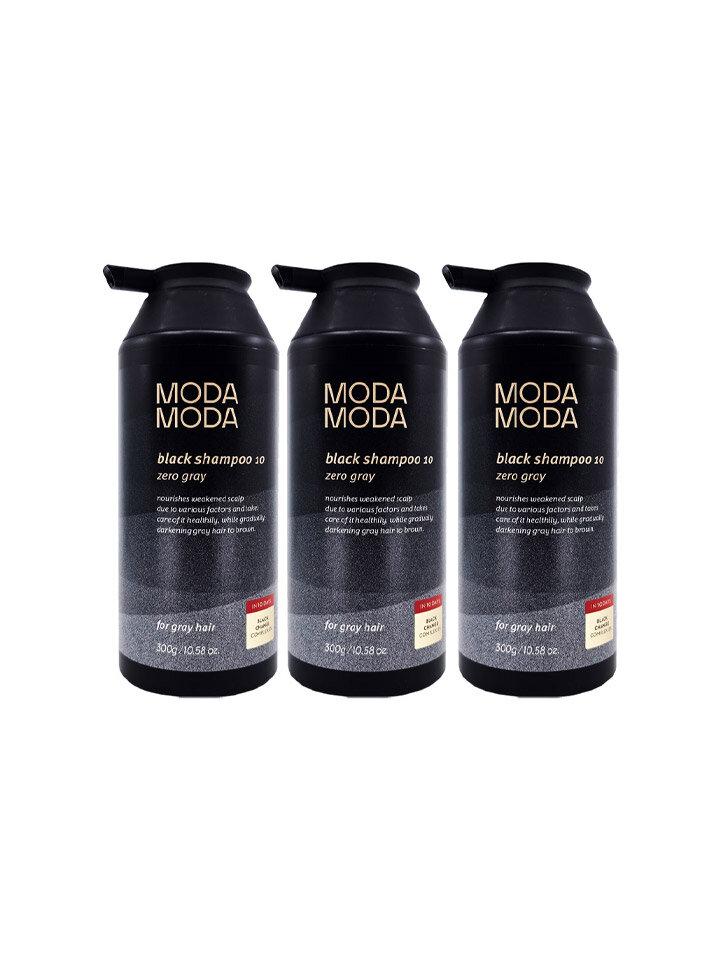 MODA Zero Gray Black Shampoo 10 300g 3ea Hair Loss Gray Dye