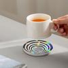 Untersetzer Holographische Silikonform DIY Runder Untersetzer Holographisches Laser Licht und Schatten Tassenuntersetzer Dekoration Harzformen