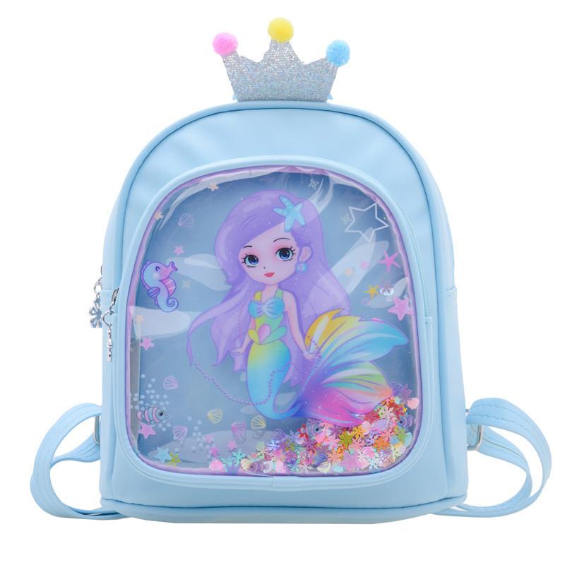 Adorable Cartoon Princess Backpack For Kids With Large Capacity Pu Material