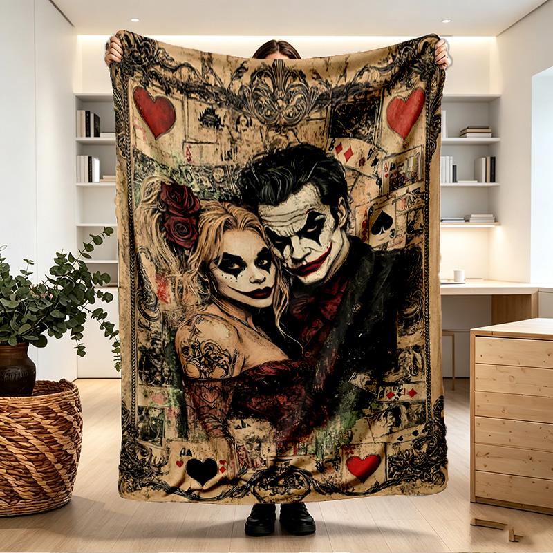Superhero Print Blanket - Soft & Comfortable, for Bedroom, Travel, Sofa, Home Decoration - Birthday Christmas Gift for Friend