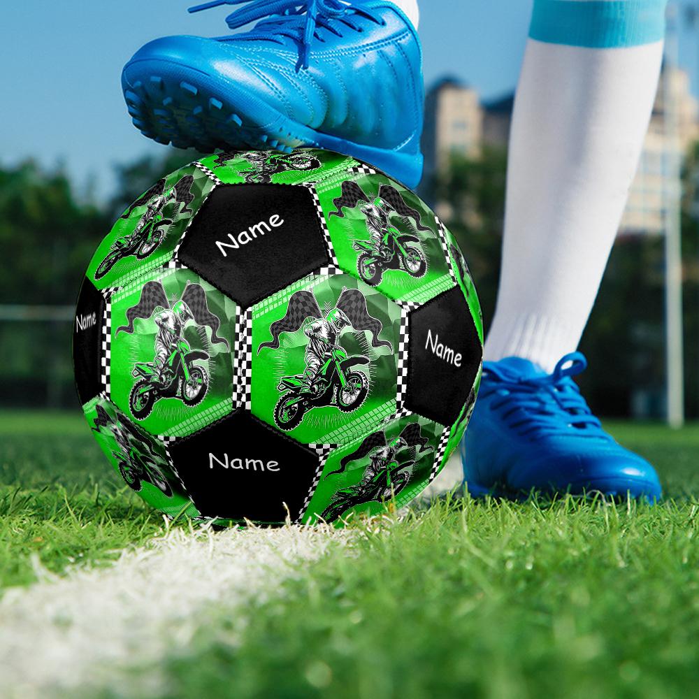Custom Name Off Road Motorcycles Theme Size 5 Soccer Ball, Suitable for Both Indoor and Outdoor Matches, a Gift Suitable for Everyone.