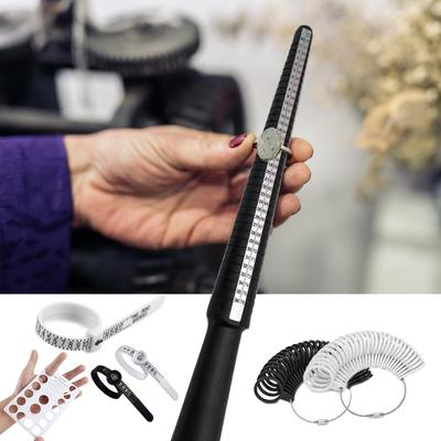 3/4/6/7-teiliges Ringgrößen-Messwerkzeug-Set für Männer und Frauen, inklusive Ringgrößen-Werkzeug mit Fingermessdorn