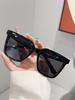 1Pc Classic Color Rectangular Frame Sunglasses Casual Simple Solid Color Basic Sunglasses Daily Photography Accessories