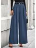 European Casual High-Waisted Wide-Leg Trousers for Women, Slimming and Versatile.