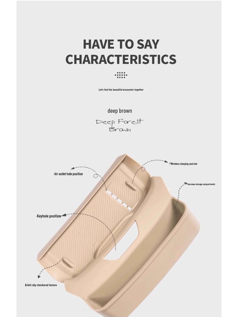 Buick GL8 New Energy Wireless Charging Pad & Console Storage Box for Zun ES/PHEV Modification