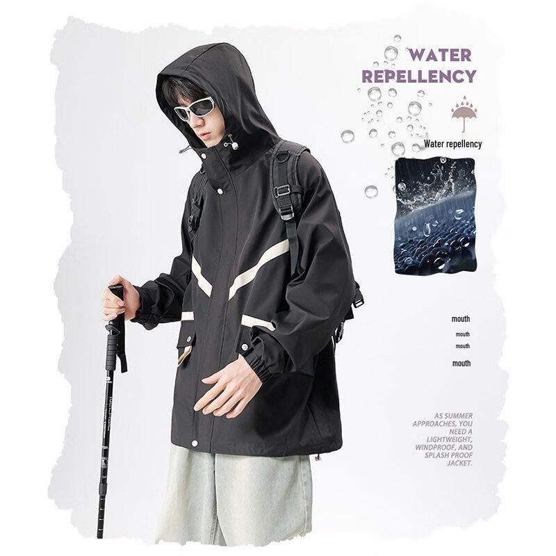 EASTERN CAMEL Men's Hooded Outdoor Windproof Jacket