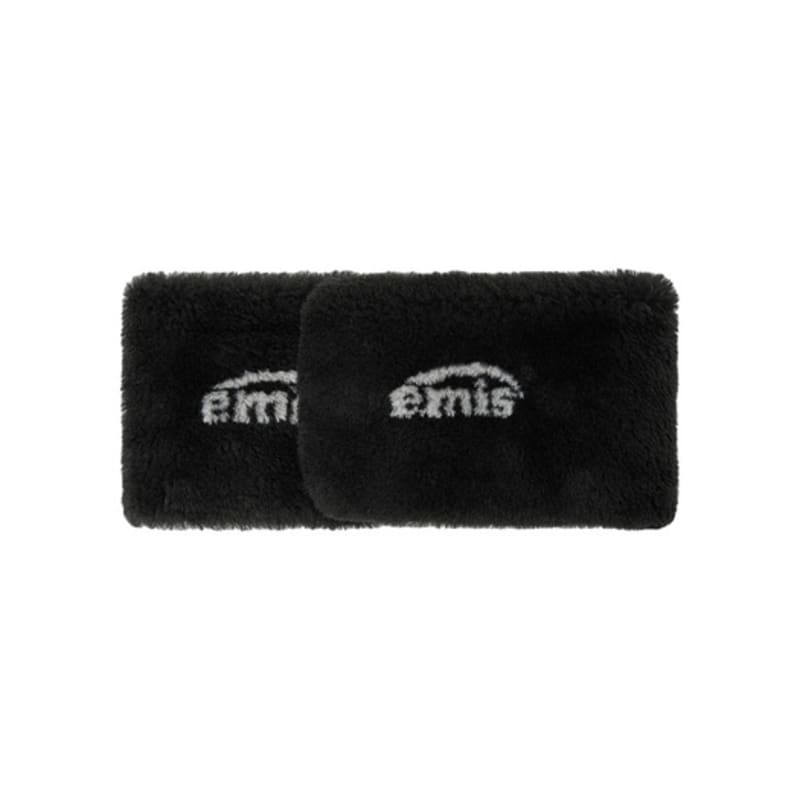 

EMIS LOGO JACQUARD FUR MUFFLER-BLACK BLACK
