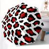 1 pièce Parapluie Automatique Ouverture/Fermeture Imprimé Léopard Rouge, Cadeau Ventilateur Idéal pour Anniversaire, Noël, Mode Tendance y250828026