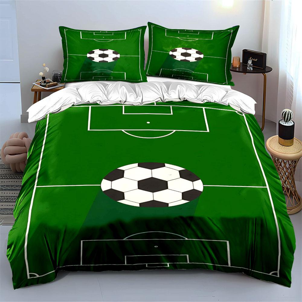 Soccer Field and Ball. Bedding Sets Duvet Cover Sets Duvet Covers Pillowcases(1*Duvet Cover 2*Pillowcases Without Duvet Insert)