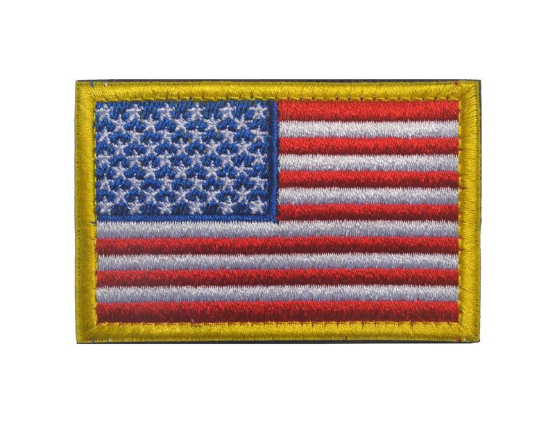 US Flag Embroidered Velcro Patch for Backpack or Shoulder