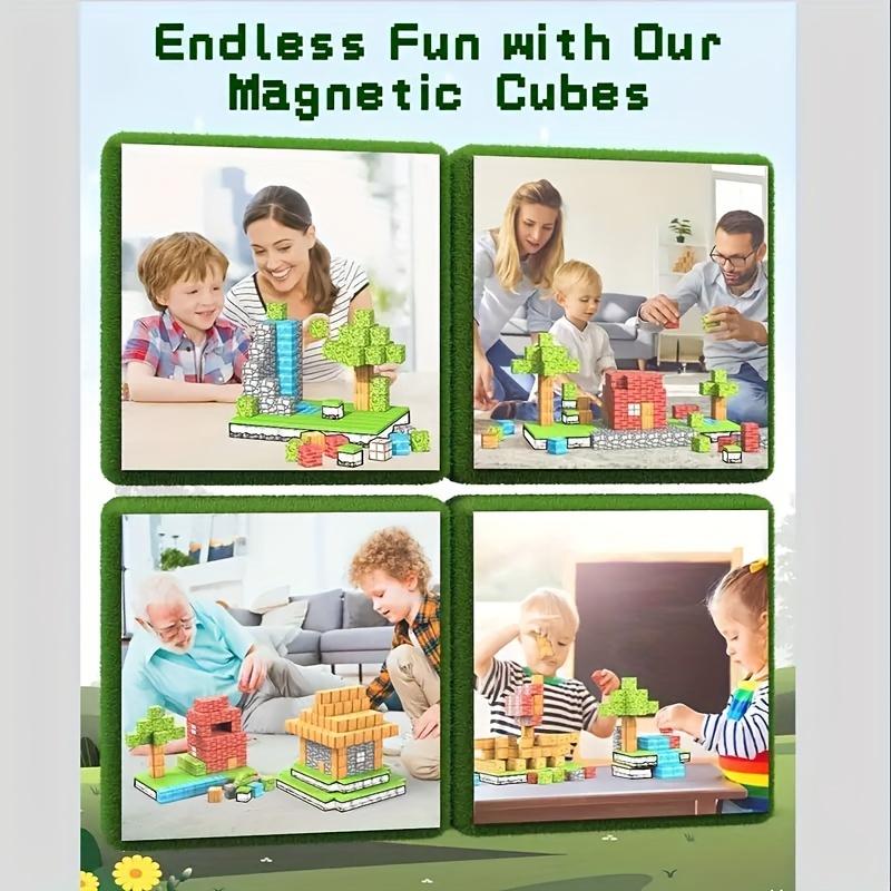 Non-Toxic Creative Magnetic Building Blocks Diy Assembly Architectural Set Tech Kids Toy For Children Christmas Gifts