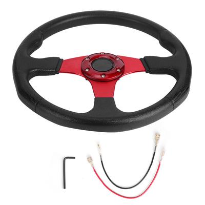350mm14in Racing Car Sport Steering Wheel Deep Dish 6 Bolts Universal Modified AccessoryRed