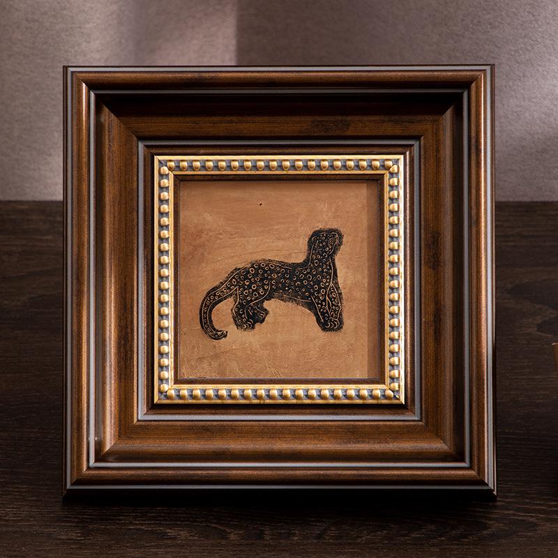 Resin Picture Frame Vintage Antique Photo Frame Retro Green Gold Picture Frames Home Decor for Wall Hanging or Tabletop Display