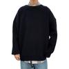 Men Sweater Solid Color Round Neck Long Sleeves Anti-shrink Stretchy Knit Loose Pullover Elastic Autumn Sweater Men Clothes