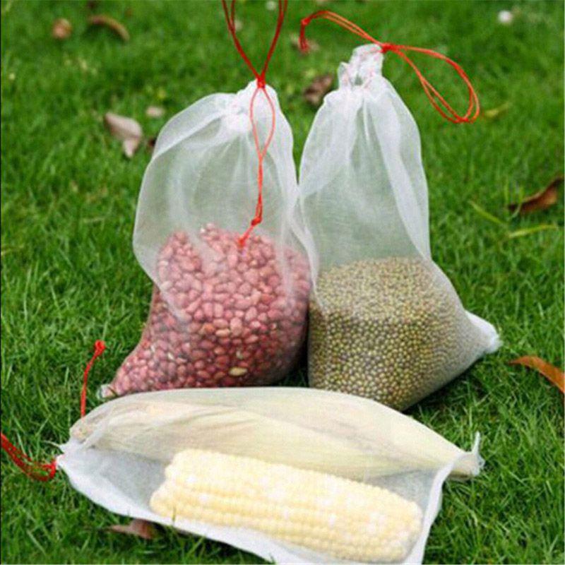 Durable Garden Plant Drawstring Net Bags Keep Insects And Pests Away From Fruits