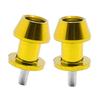 2pcs Gold Aluminum Alloy M8 Motorcycle Racing Adapter Holder Swingarm Coil Slider Mount Stand Screw