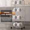 UNTIOR Transparent acrylic trolley cosmetics bedroom living room snack storage shelf bathroom mobile home shelfstorage shelf