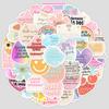 50 Motivational English Phrases Graffiti Stickers Water Cup Mobile Phone Computer Waterproof Decorative Stickers DIY Stickers