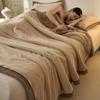 Winter Waffle Milk Fleece Blanket Thickened Office Nap Sofa Blanket Shawl Blanket Coral Bedding Zipper Multifunctional