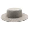 Seaside vacation beach sun protection sun hat green straw hat light board DIY versatile British flat top top top hat