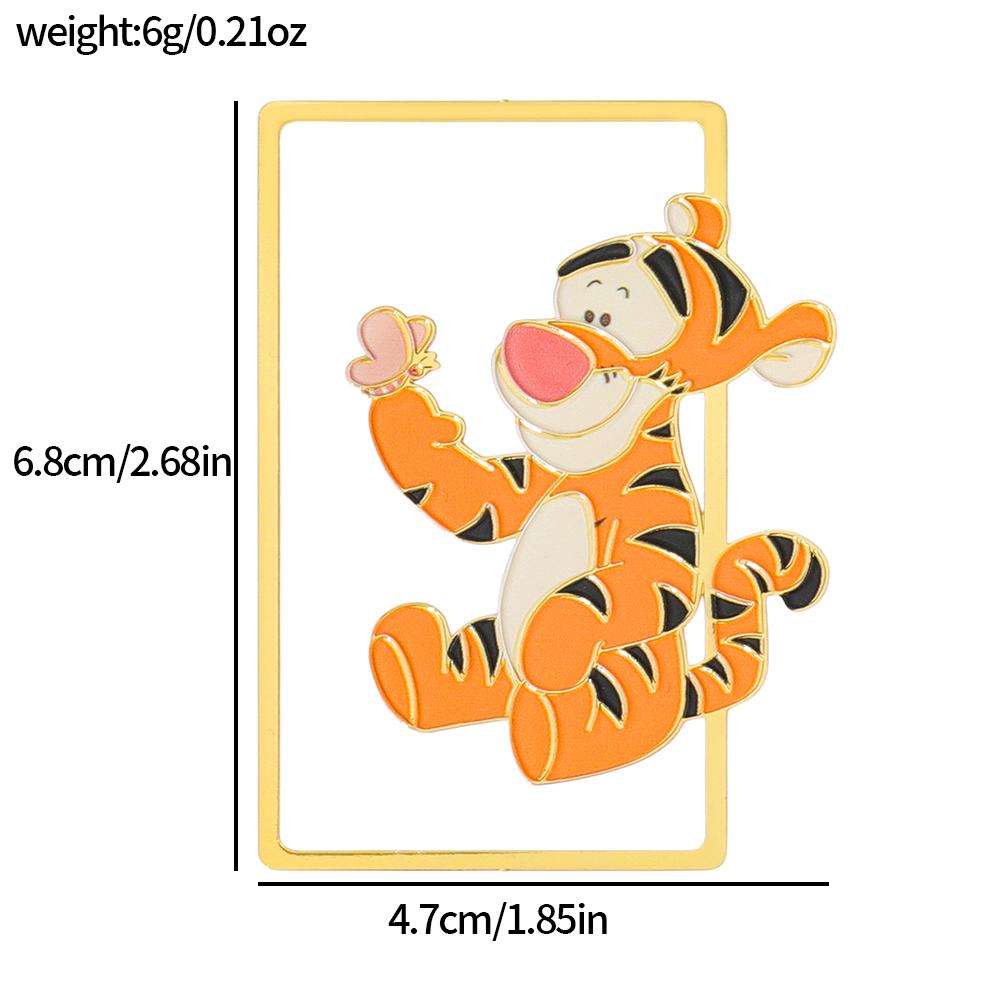 

MINISO Милые Металлические Закладки с Мультяшными Персонажами Очаровательный Дизайн Тигренка и Поросенка Идеальный Подарок для Любителя Книг