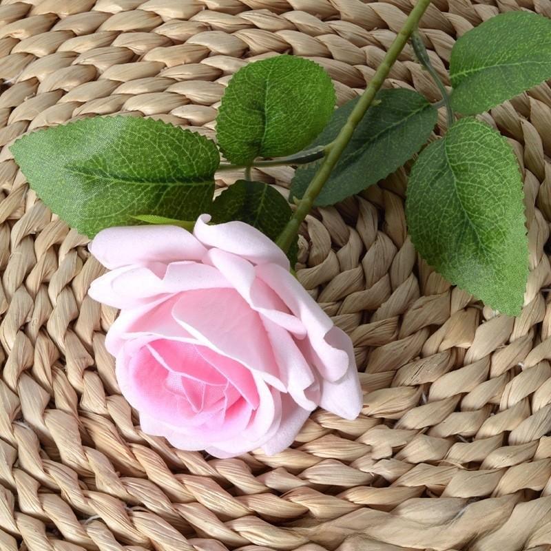 Single Velvet Strand Rose Simulation Flower Table Decor And Special Occasions